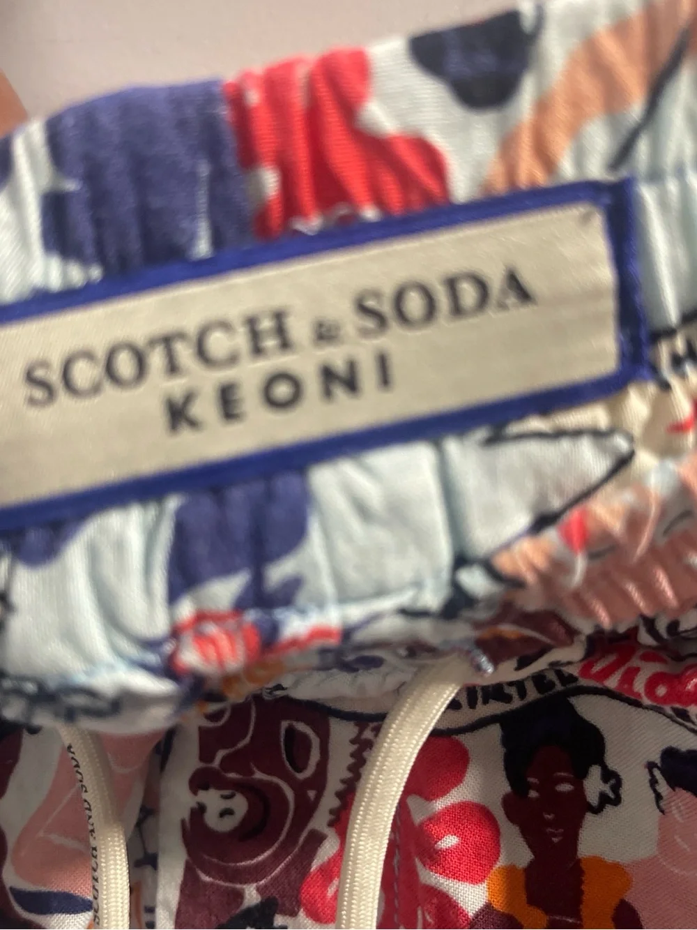 Scotch & Soda Multicolor Printed Drawstring Athletic Shorts - Picture 3 of 6
